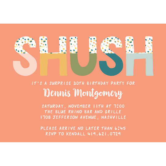 Shush Surprise Invitations